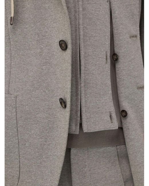 Boggi Blazer Met Capuchon En Opgestikte Zak in het Gray voor heren