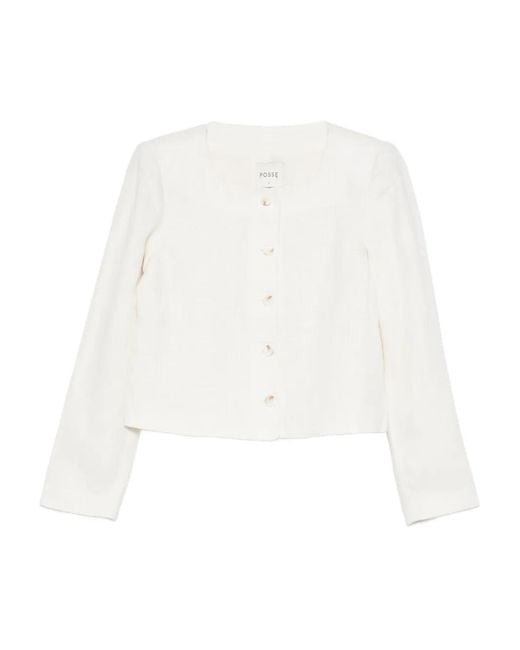 Posse White Emma Single Breast Jacket