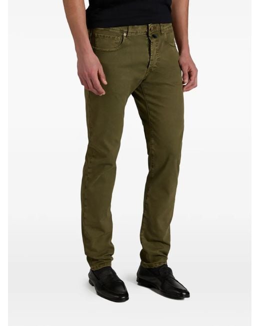 Slowear Green Five-Pockets Trousers for men