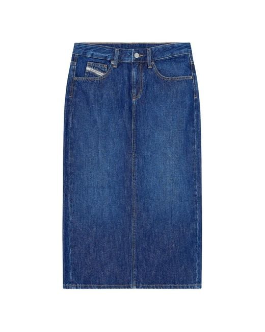 DIESEL Blue De-Skye-D Five-Pocket Skirt
