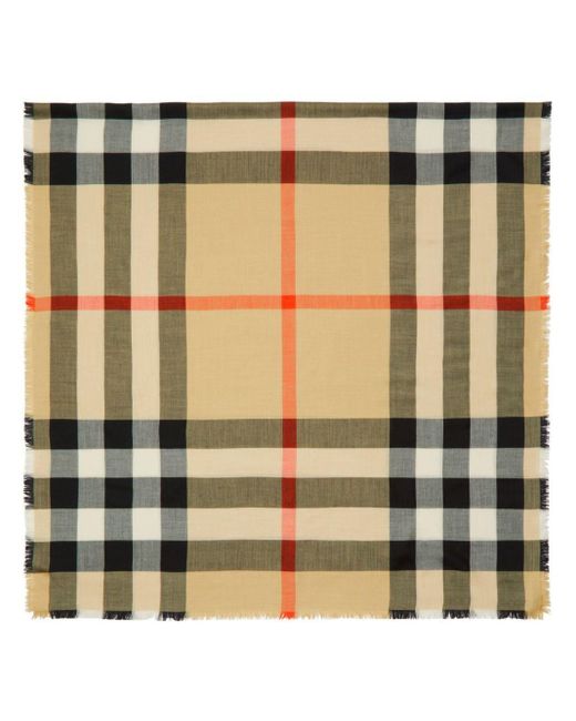 Burberry Metallic House Check Cashmere-blend Scarf