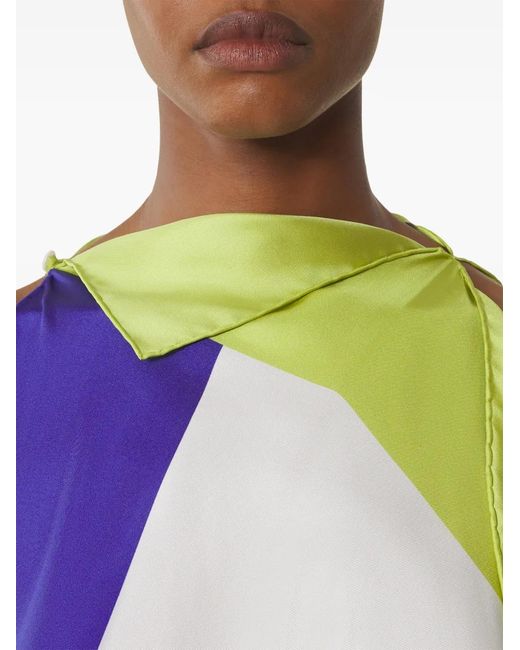 Lanvin Blue Graphic Top