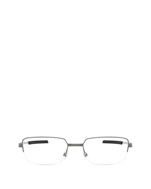 Oakley White Foil Rectangle-Frame Glasses