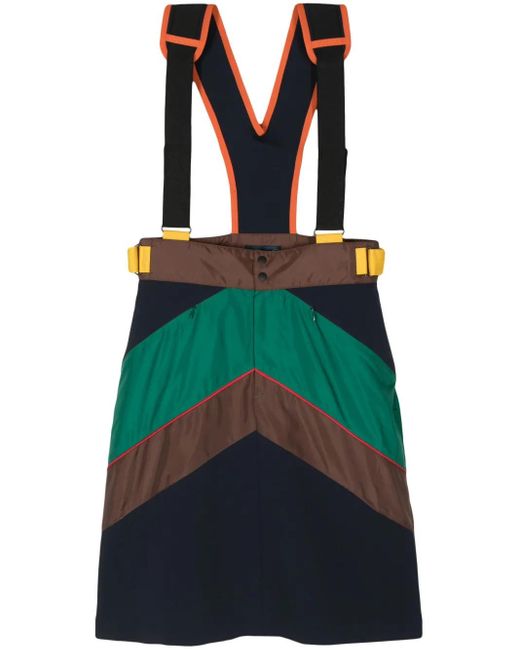 Kolor Jurk Met Colourblocking in het Green