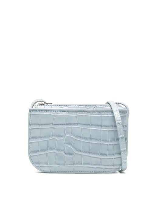 Borsa A Tracolla Vi Mini Con Effetto Pelle Di Coccodrillo di Yu Mei in Blue