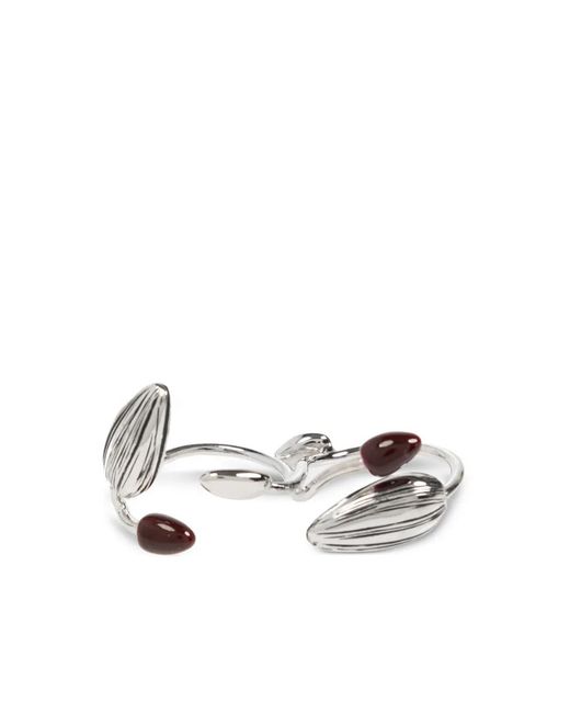 Lemaire White Girasol Double Ring