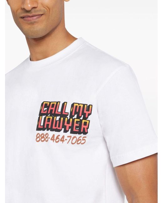 T-shirt Call My Lawyer di Market in White da Uomo