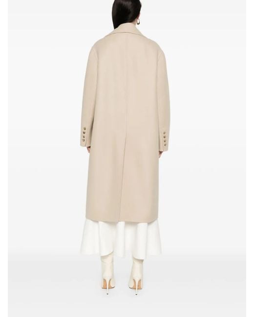 Ermanno Scervino Natural Virgin Wool Coat