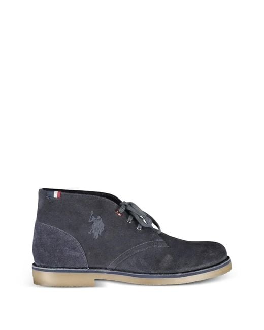 U.S. POLO ASSN. Blue Suede Boots for men