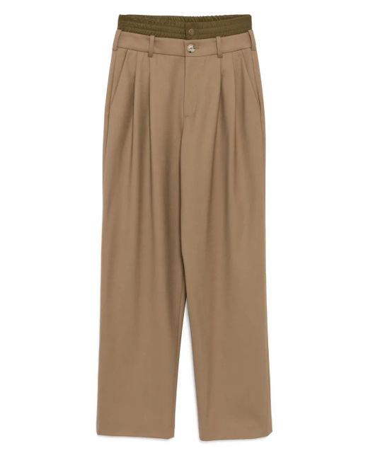Pantaloni Con Design A Inserti di Monse in Natural