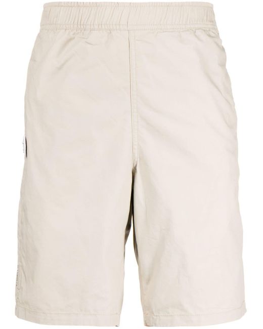 Aape By A Bathing Ape Natural Logo-Embroidered Cotton Track Shorts for men