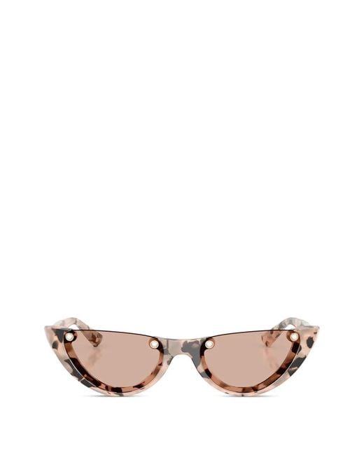 Jimmy Choo Pink Tortoiseshell Cat-Eye Sunglasses