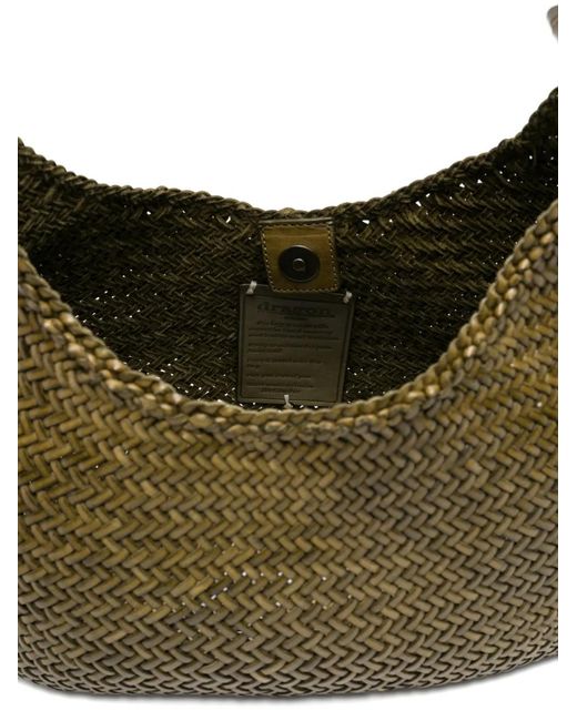 Dragon Diffusion Green Luna Mezza Woven Shoulder Bag