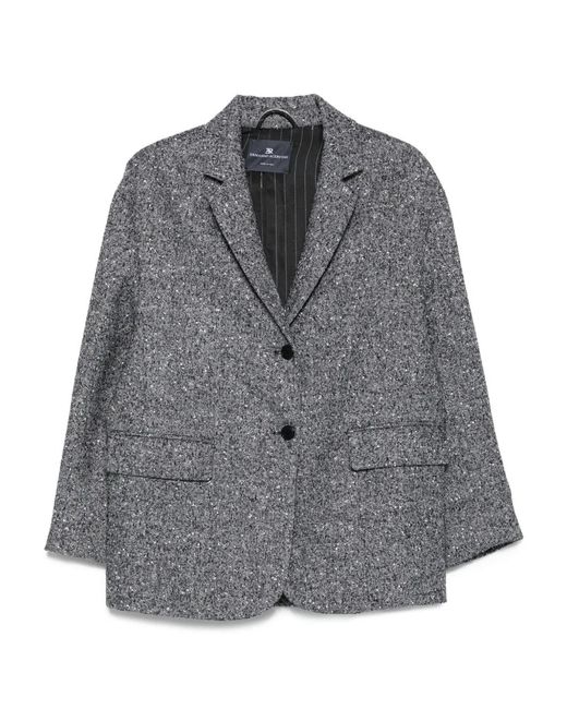 Ermanno Scervino Gray Two-Button Blazer