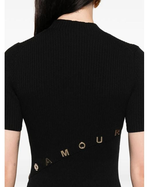 Abito Corto A Coste di Maje in Black