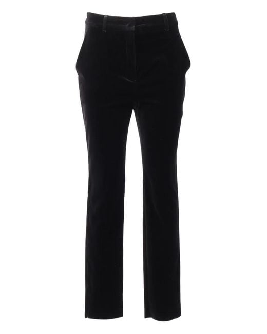 Max Mara Black Belt-Loops Trousers