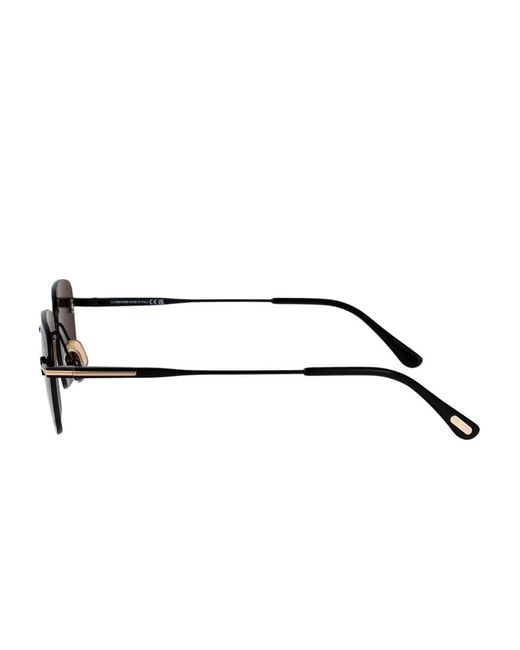Tom Ford Brown Jake Rectangle Sunglasses for men