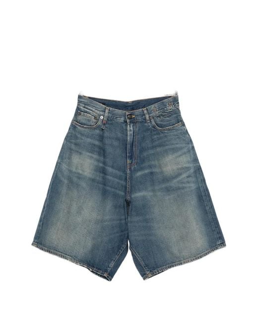 R13 Blue Jesse Denim Shorts