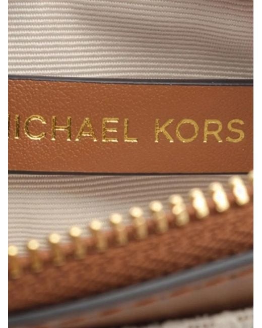 Michael Kors Gray Jet Set Small Signature-Logo Card Case