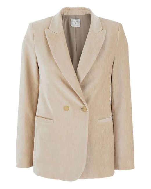 Blazer con doble botonadura Forte Forte de color Natural