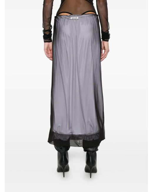 MSGM Purple Mesh Maxi Skirt