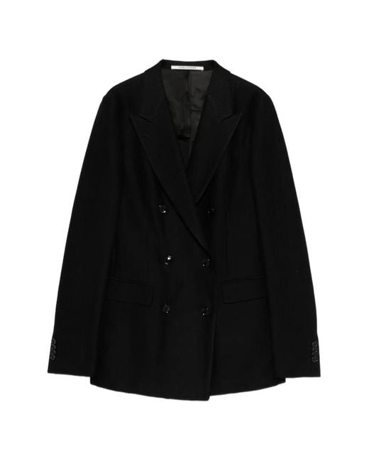 Tagliatore Black Blazer À Boutonnière Croisée