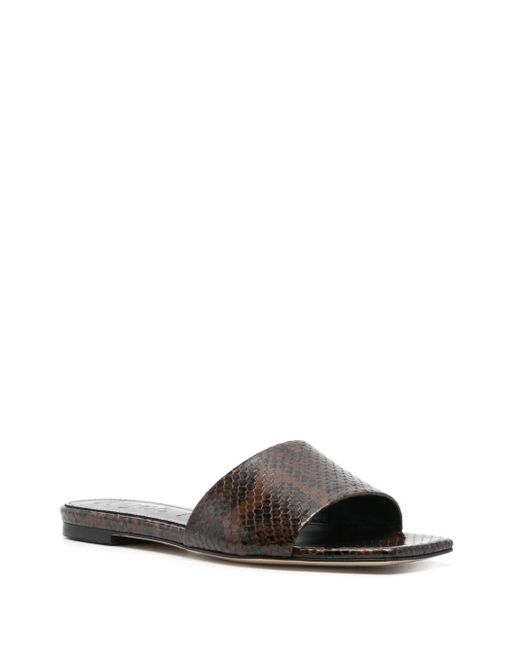 Aeyde White Anna Snake Print Goat Leather Shoes