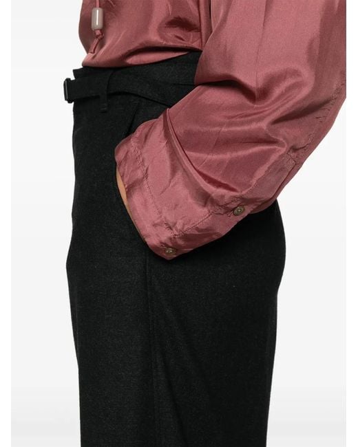Lemaire Black Belted Pleated Trousers