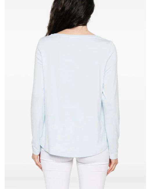 Top con cuello redondo Marc O' Polo de color White