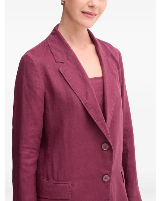 Benetton Purple Linen Blazer