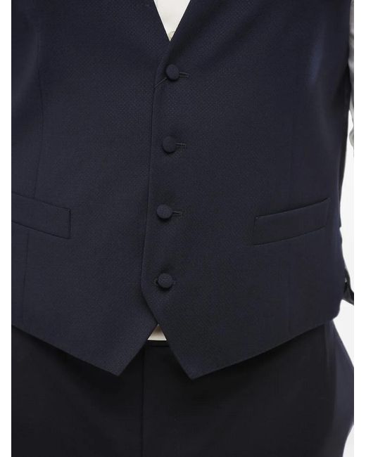 Corneliani Blue Four-Button Vest for men
