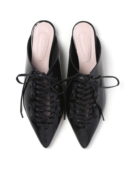 Mules Con Lacci di Simone Rocha in Black