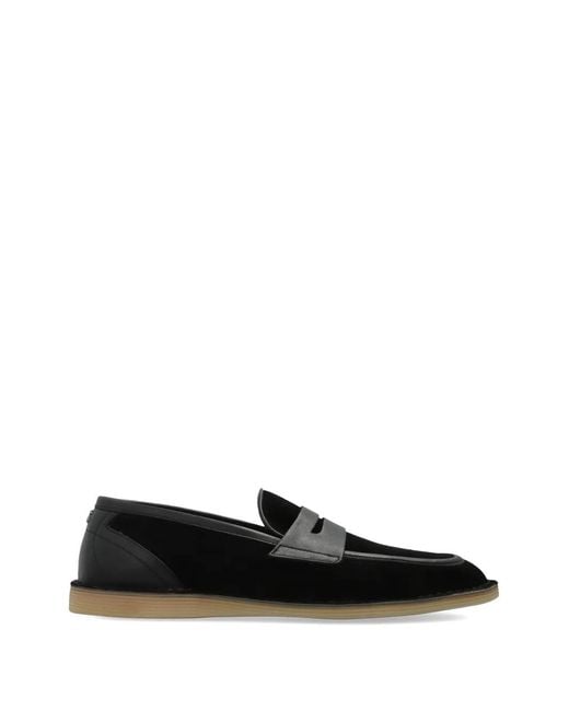 Dolce & Gabbana Black Leather Loafers for men