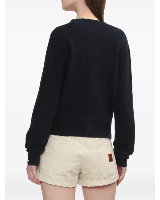 A Bathing Ape Blue Heart-Badge Buttoned Cardigan