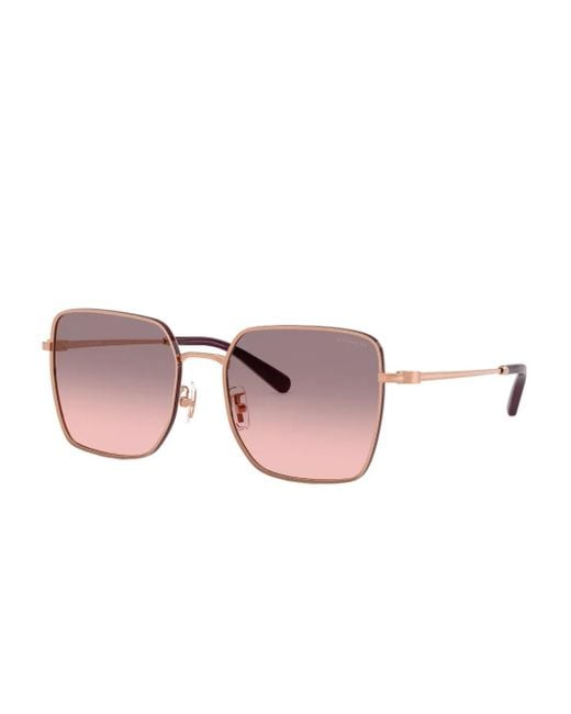 COACH Pink Rose- Square Sunglasses