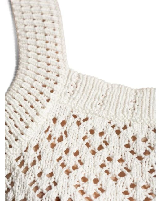 Maison Kitsuné Gehaakte Tanktop in het White