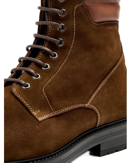 Magnanni Shoes Schnürstiefel aus Wildleder in Brown für Herren