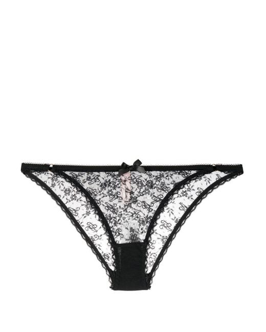 Agent Provocateur Malorey Lace Tanga Brief in Black | Lyst