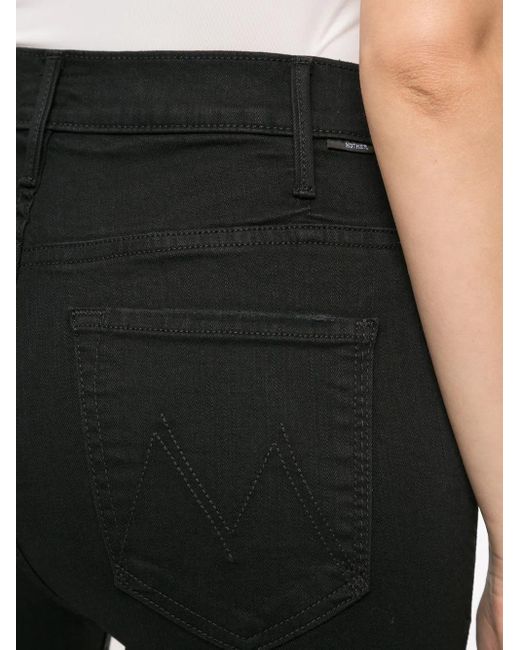 Mother Black Flared Ankle Denim Jeans