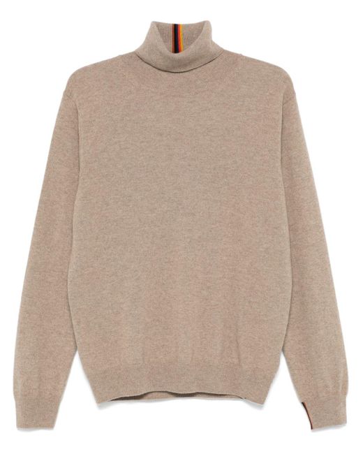 Paul Smith Natural Cashmere Turtleneck Sweater for men