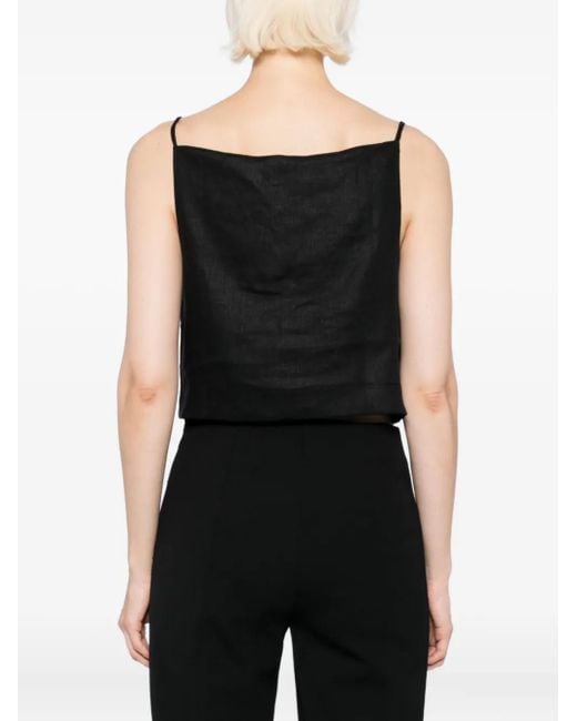 Reformation Black Kerri Oberteil Aus Leinen