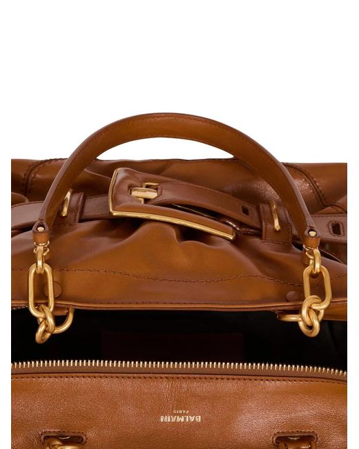 Balmain Brown Anthem Shoulder Bag