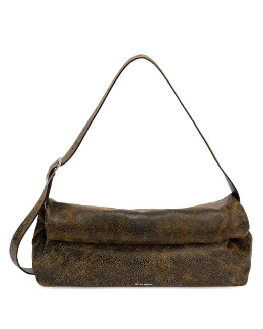Jil Sander Mittelgroße Rollup Kuriertasche in Metallic für Herren