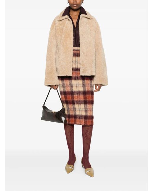 Arma Natural Shearling Collared Jacket