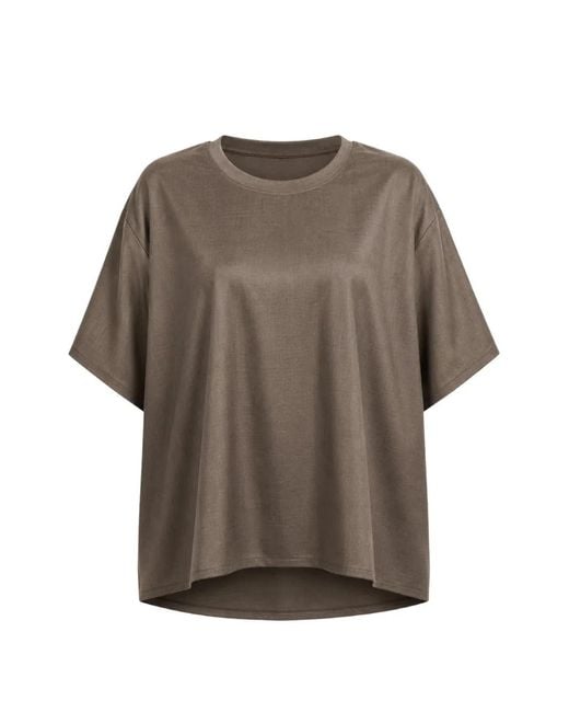 Dusan Gray Dropped-Shoulder Wool T-Shirt