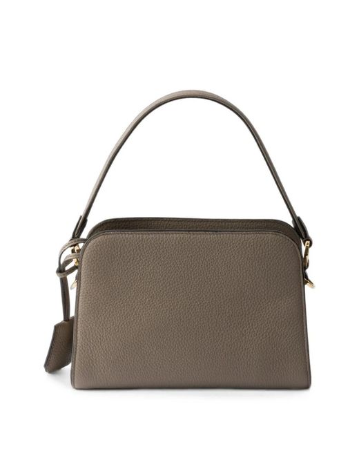 Prada Brown Leather Mini Handbag