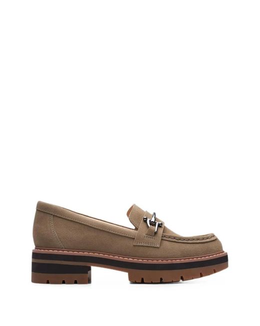 Clarks Brown Orianna Bit Round-Toe Loafers