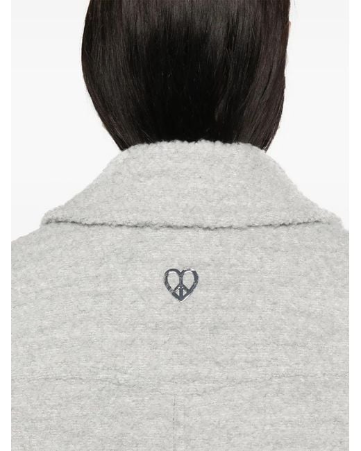 Moschino White Bouclé Coat