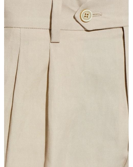 Eleventy Natural Pleated Trousers for men