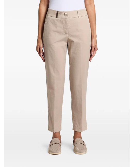 Peserico Natural Buttoned Trousers